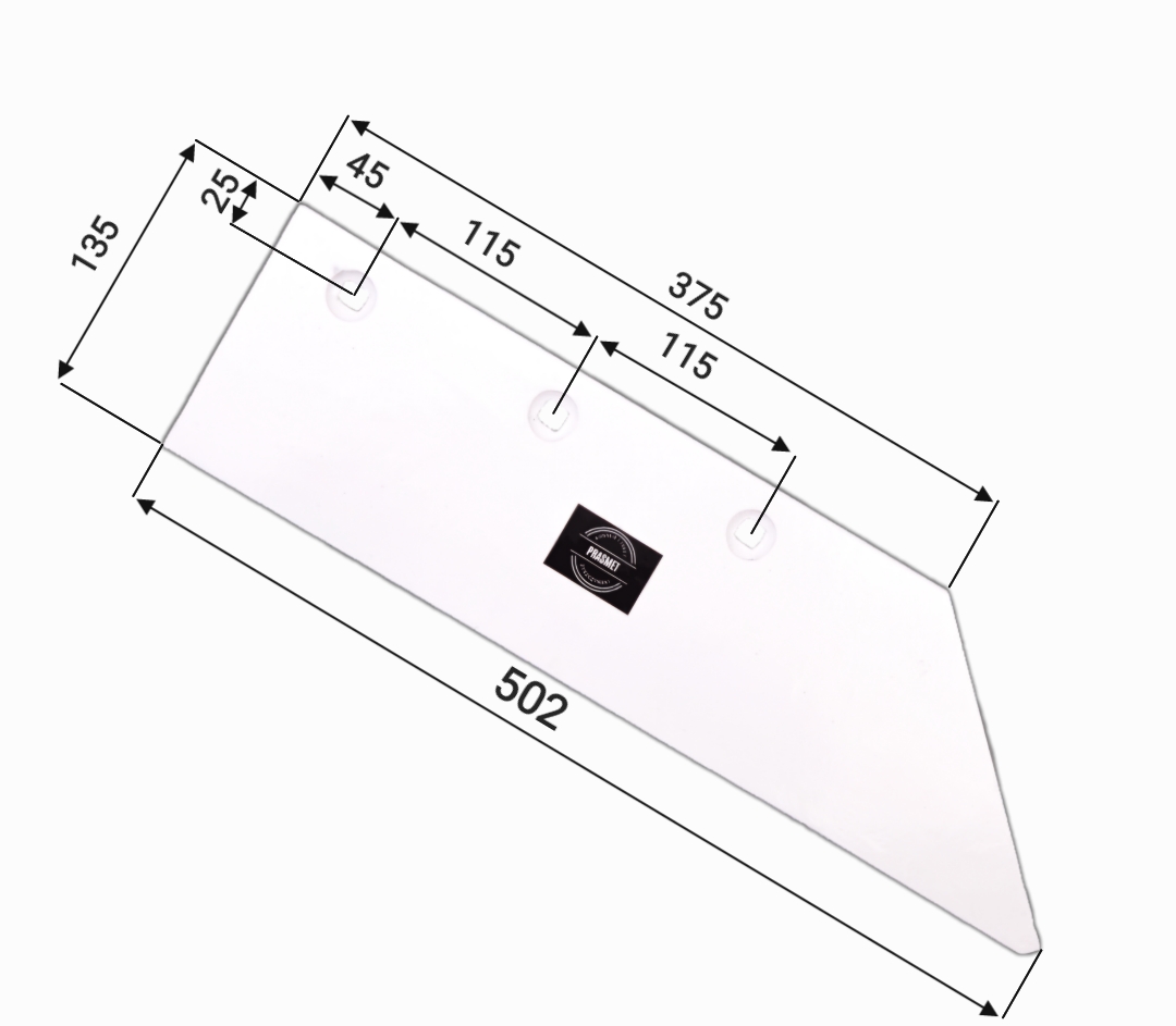 Lemiesz-1023-Trapez-stal borowa-4.2KG-grubosc-10mm